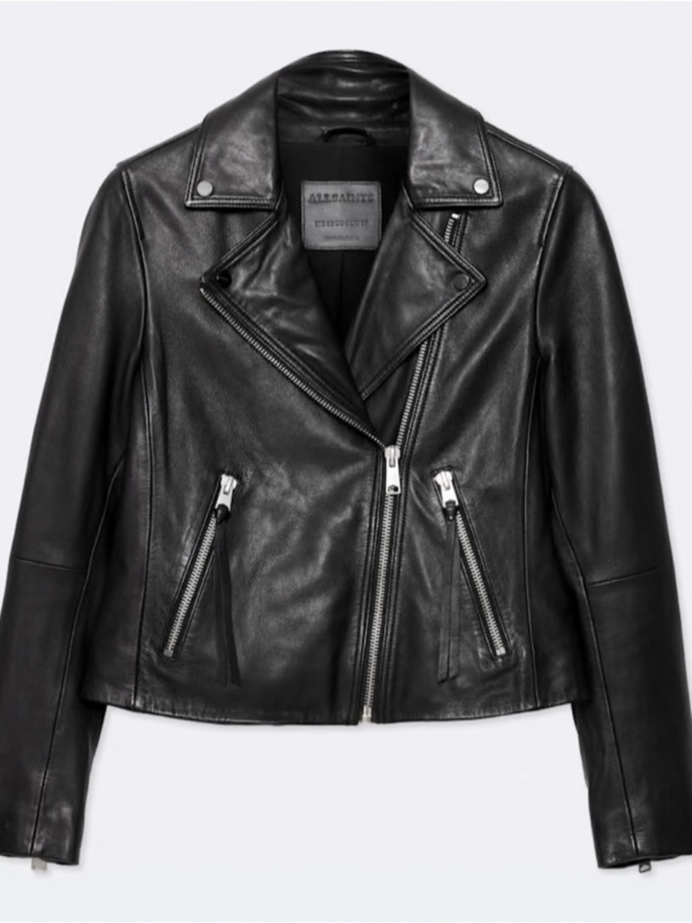 All Saints | Real Leather Biker Jacket in Black size 6